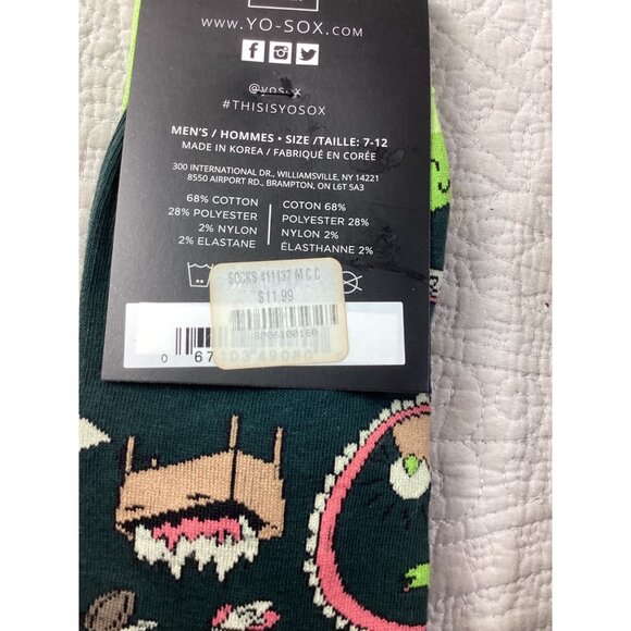 Yo Sox Mens Fun Socks 3-Pack*Size 7-12  Picnic Race Cars & Geometric Designs*NWT - Picture 7 of 7